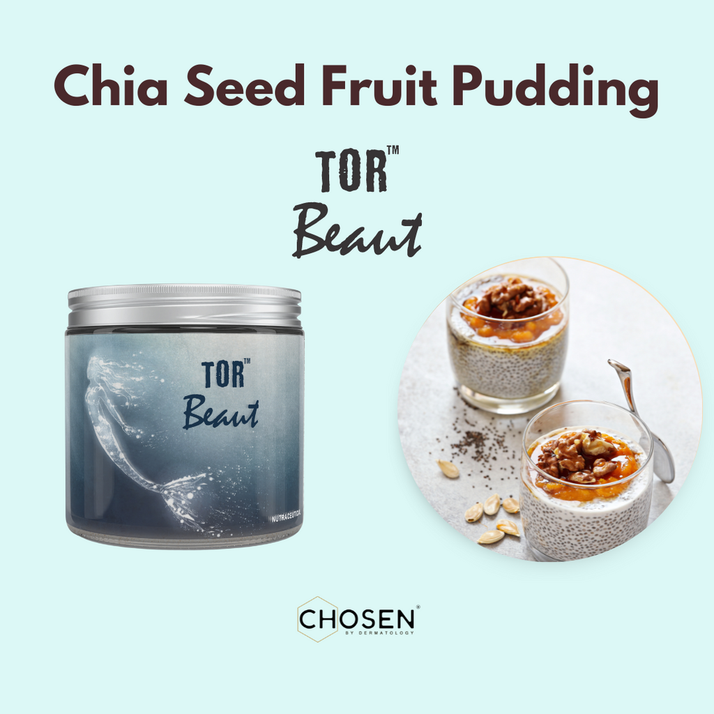 Chia Seed Fruit Pudding with TOR™ Beaut Collagen Supplement