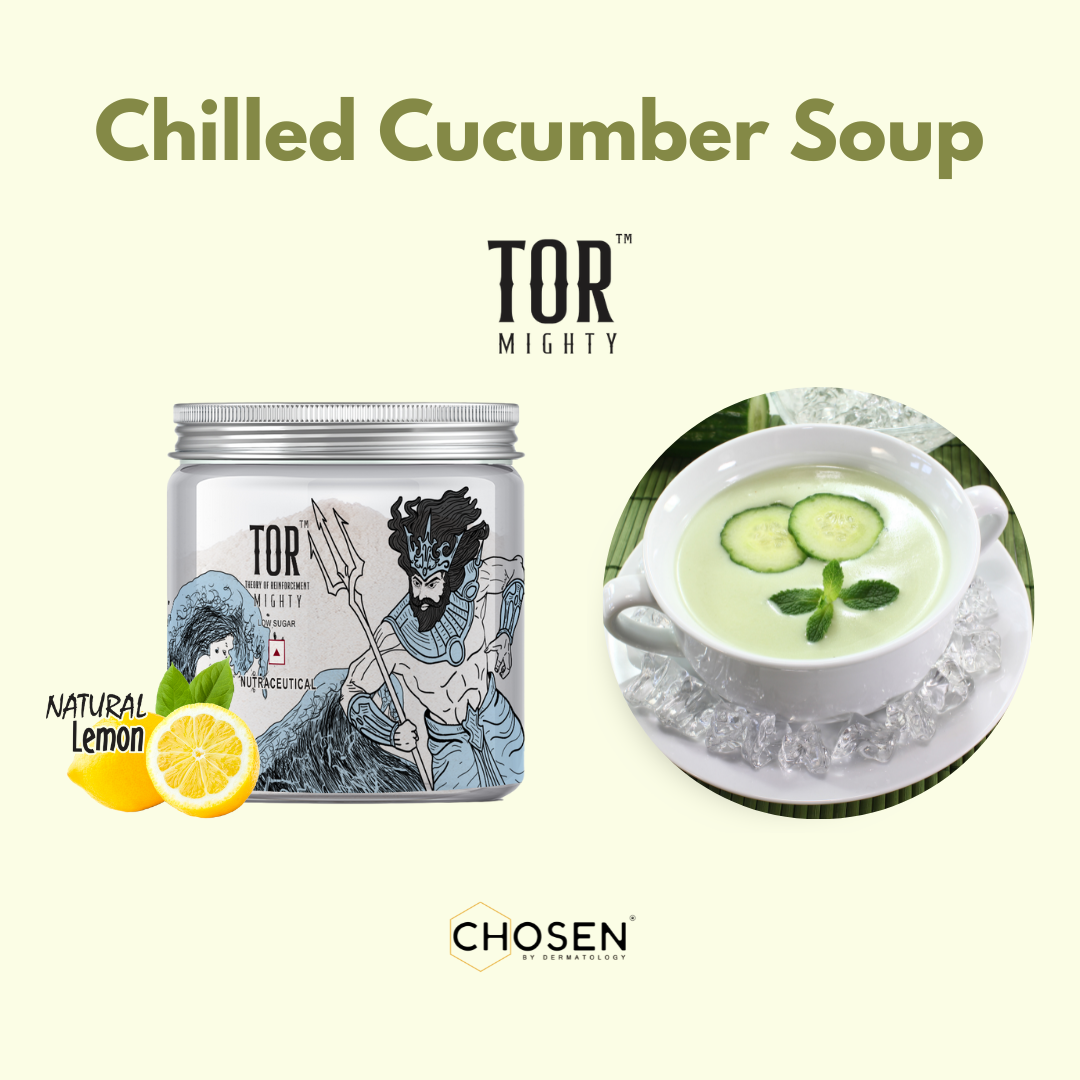 Chilled Cucumber Soup with TOR™ Mighty Marine Collagen Supplement