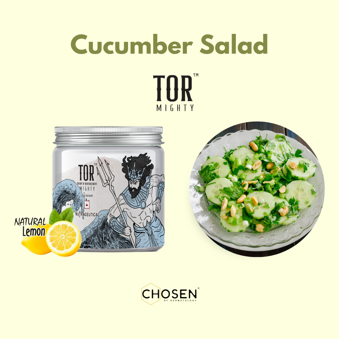 Cucumber Salad with TOR™ Mighty Marine Collagen Supplement
