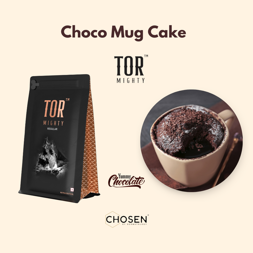  Choco Mug Cake with TOR™ Mighty Chocolate Collagen Supplement