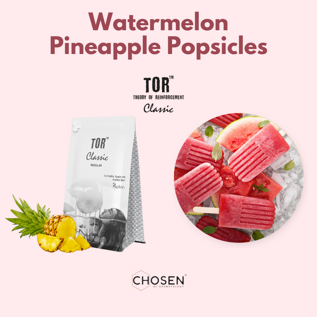 Watermelon Pineapple Popsicles with TOR™ Classic Collagen Supplement