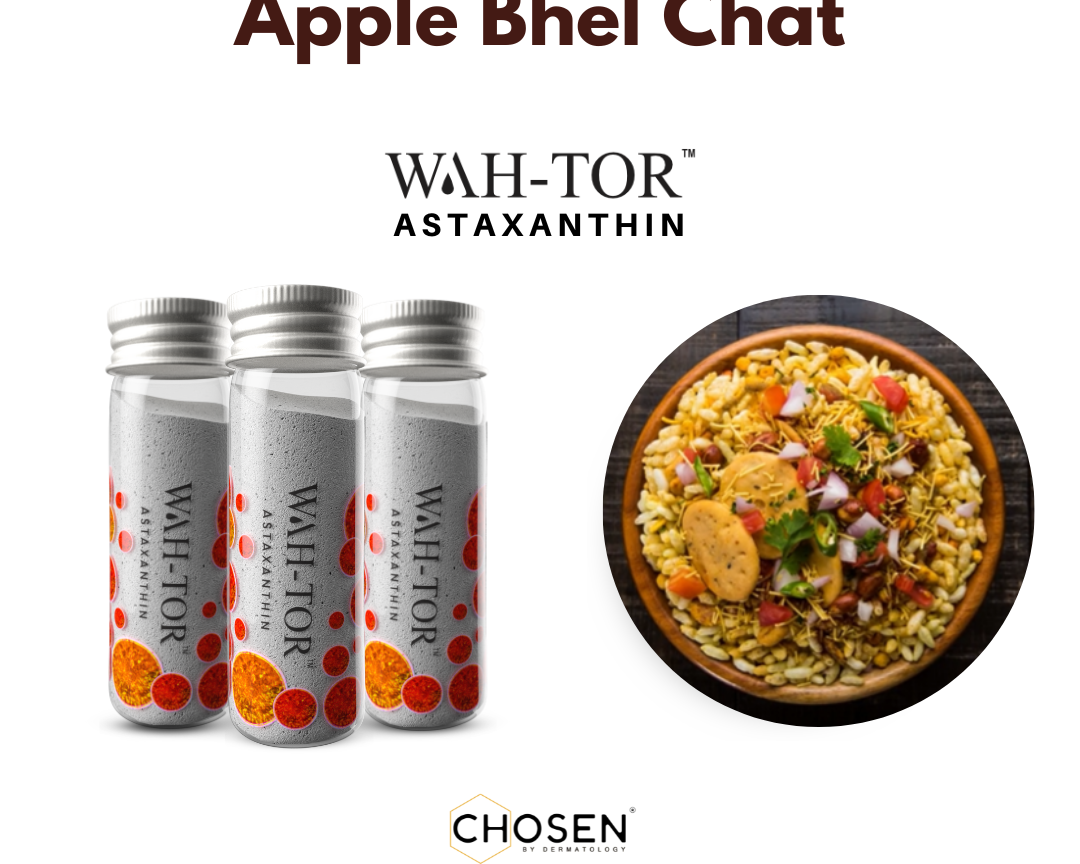 Apple Bhel Chat with WAH-TOR™ Astaxanthin Vegan Collagen Builder
