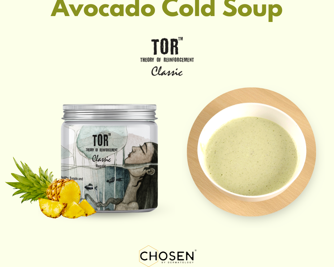 Avocado Cold Soup with TOR™ Classic collagen supplement
