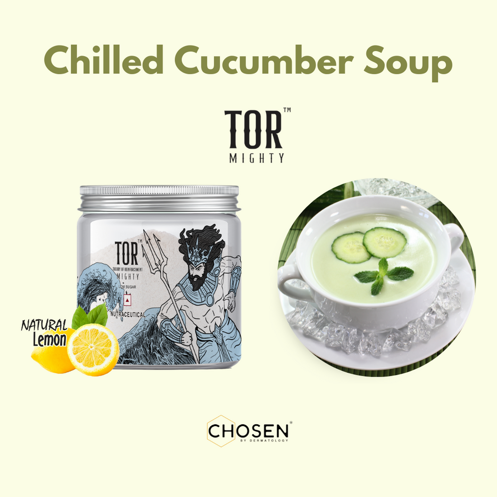 Chilled Cucumber Soup with TOR™ Mighty Marine Collagen Supplement