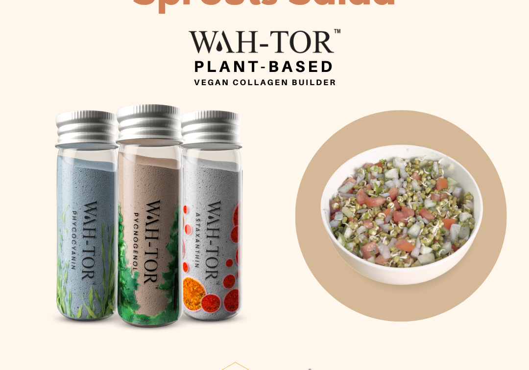 Sprouts Salad with WAH-TOR™ plant-based collagen builder