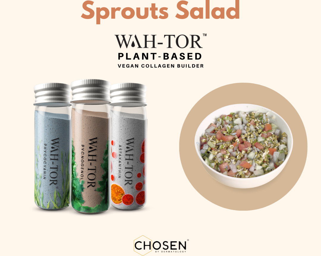 Sprouts Salad with WAH-TOR™ plant-based collagen builder