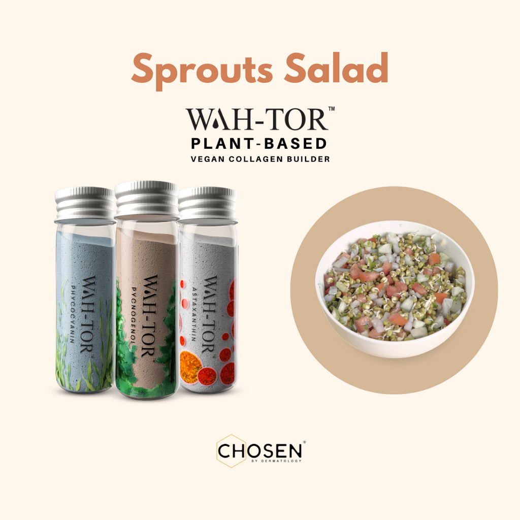 Sprouts Salad with WAH-TOR™ plant-based collagen builder