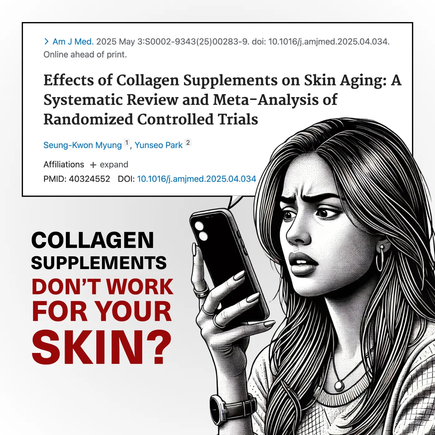 A new 2025 meta-analysis claims collagen supplements don’t work for skin aging, but is that true? Here’s what the study found, what it missed, and what the evidence says.
