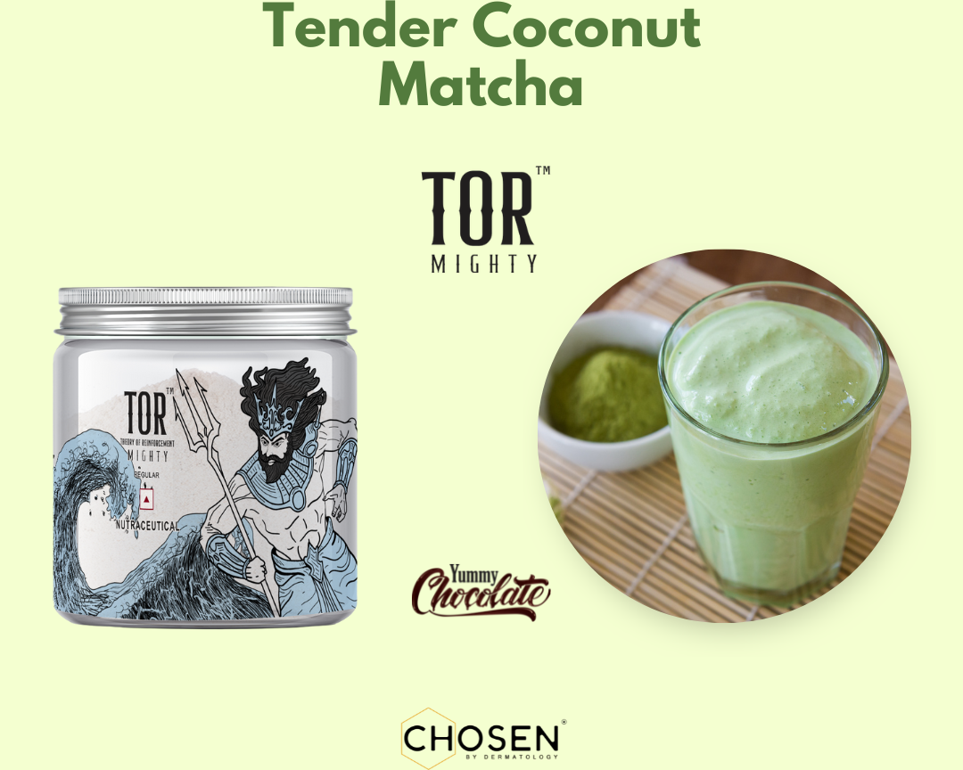 Tender Coconut Matcha with Collagen Powder