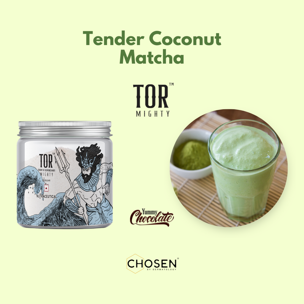 Tender Coconut Matcha with Collagen Powder