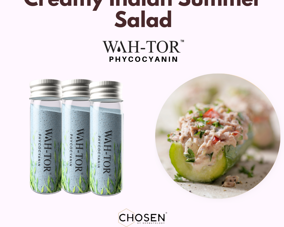Creamy Indian Summer Salad with WAH-TOR™ Phycocyanin Collagen Builder