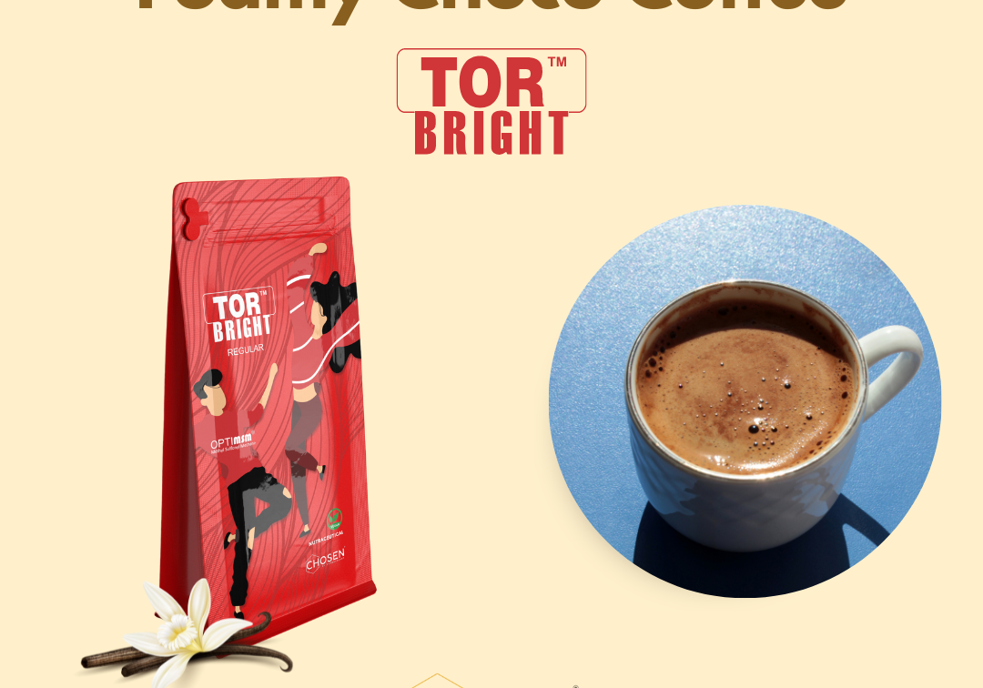 Foamy Choco Coffee with TOR™ Bright OptiMSM® Skin Supplement