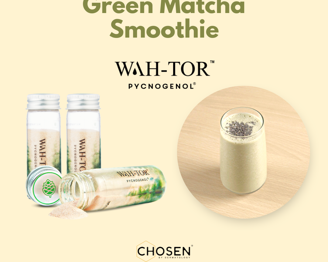 Green Matcha Smoothie with WAH-TOR™ Pycnogenol® Collagen Builder