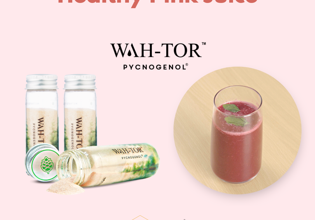 Healthy Pink Juice with WAH-TOR™ Pycnogenol® Collagen Builder