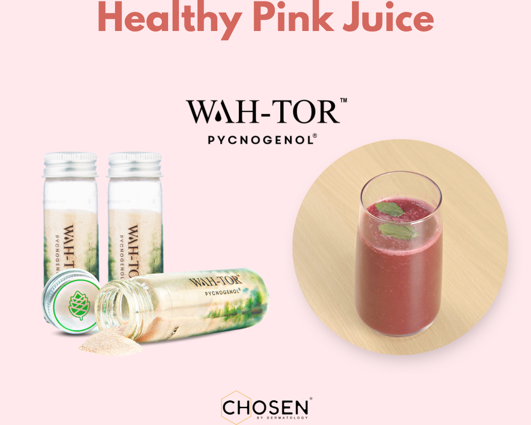 Healthy Pink Juice with WAH-TOR™ Pycnogenol® Collagen Builder