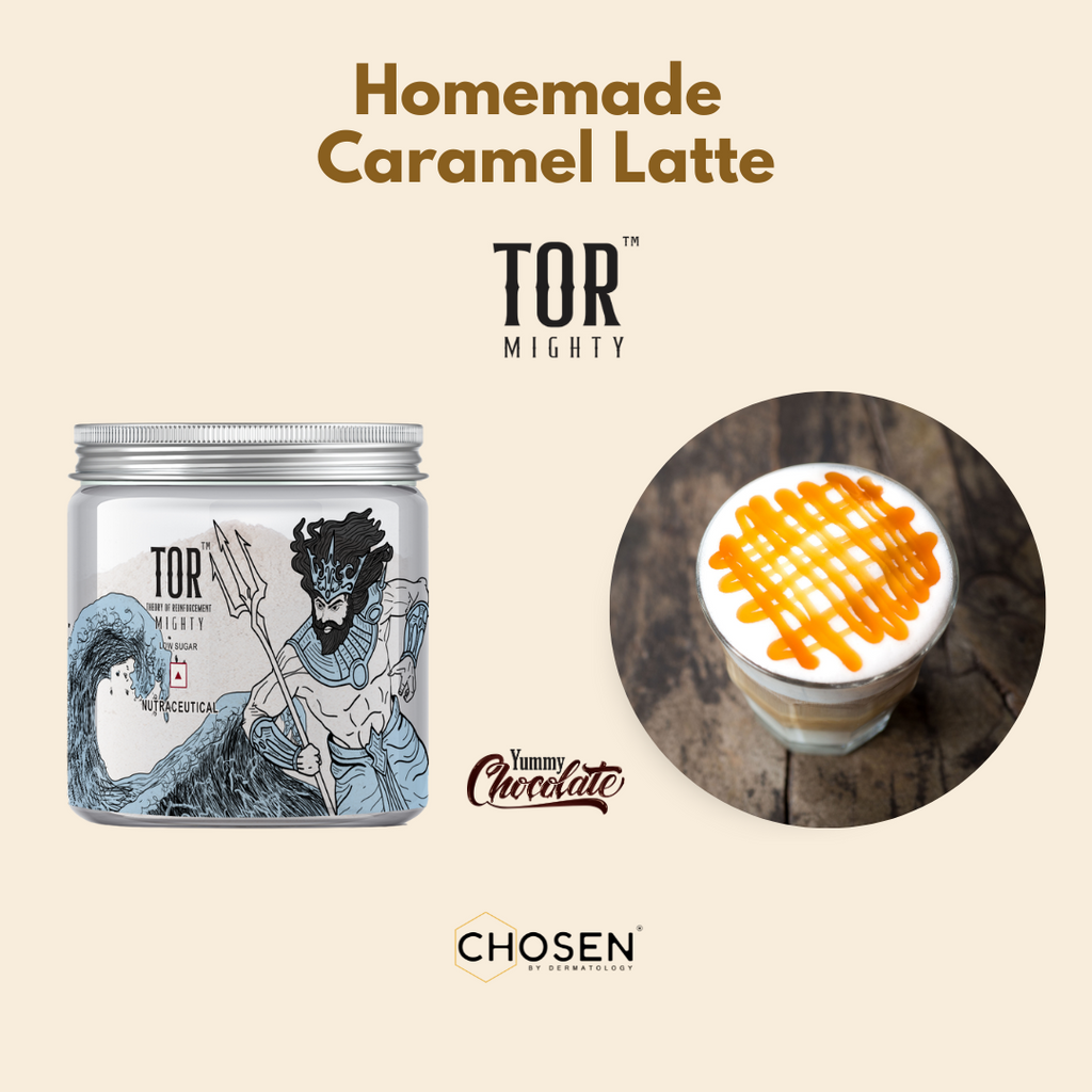 Homemade Caramel Latte with TOR™ Mighty Marine Collagen Supplement