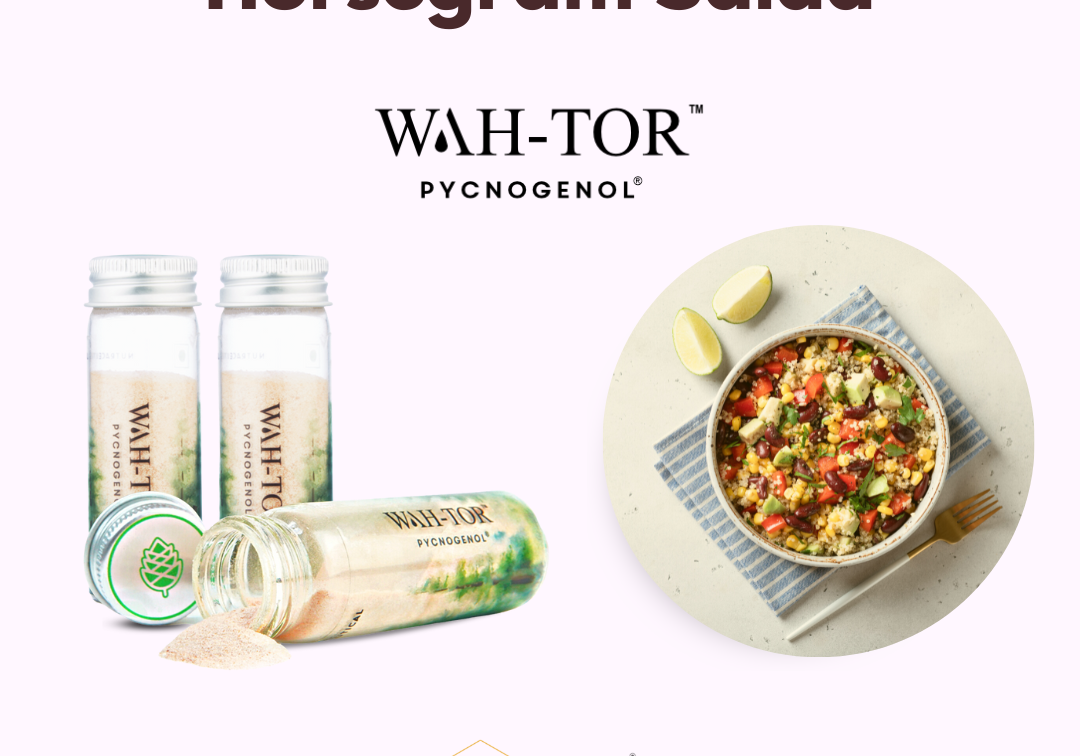 Horsegram Salad with Pycnogenol Skin Supplement