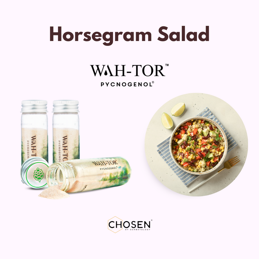 Horsegram Salad with Pycnogenol Skin Supplement