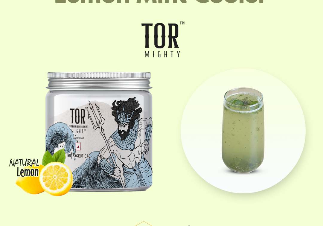 Lemon Mint Cooler with TOR™ Mighty Lemon Collagen Powder