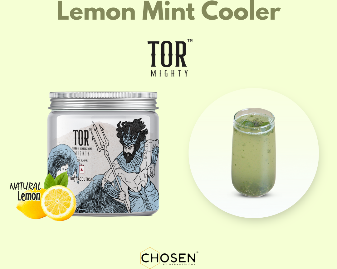 Lemon Mint Cooler with TOR™ Mighty Lemon Collagen Powder