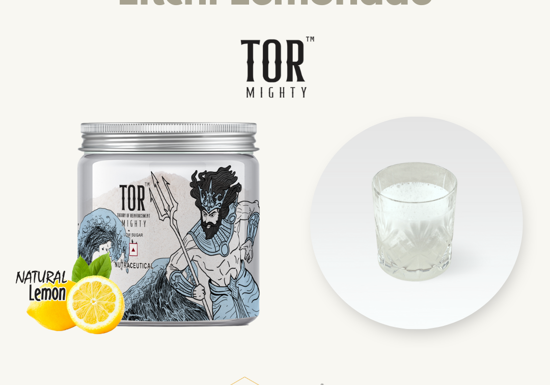 Litchi Lemonade with TOR™ Mighty Marine Collagen Powder