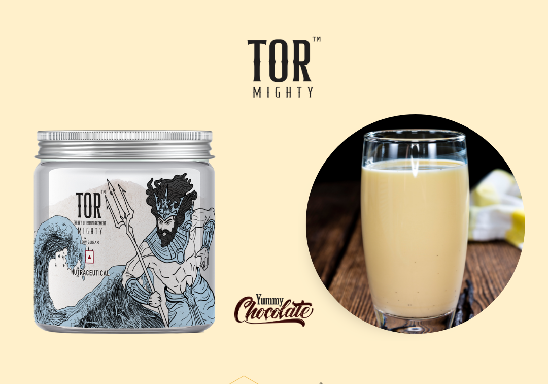 Makhana milkshake with collagen supplement