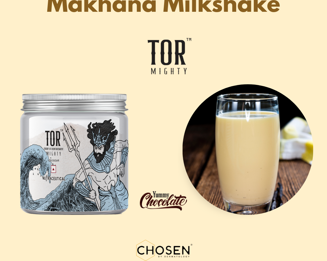 Makhana milkshake with collagen supplement