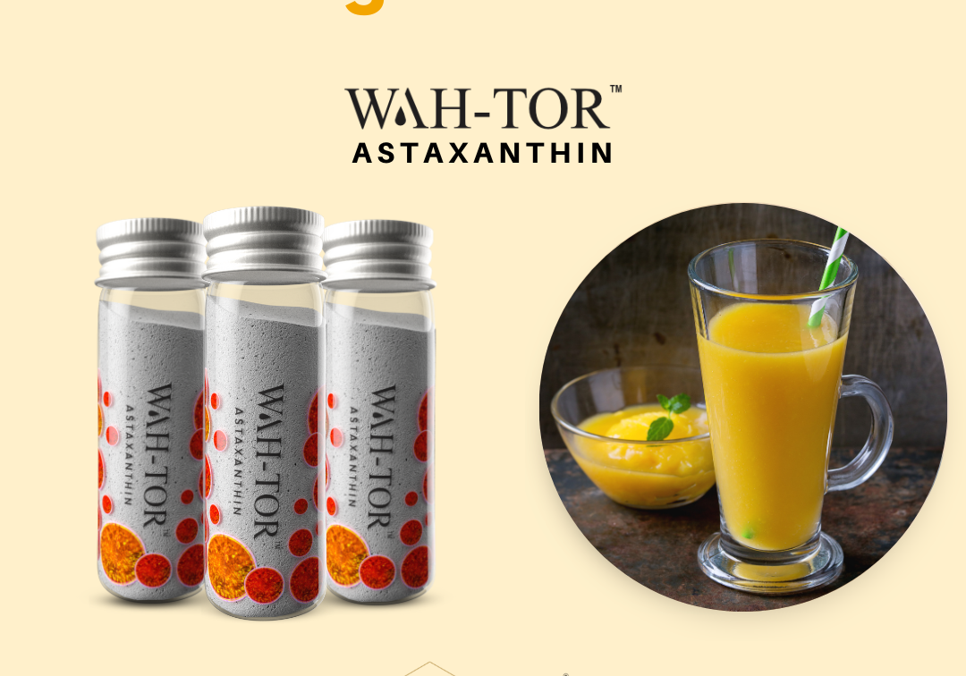 Mango Smoothie with Astaxanthin Powder