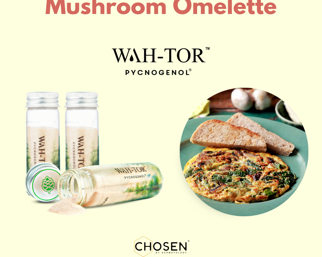 Mushroom Omelette with Pycnogenol Supplement