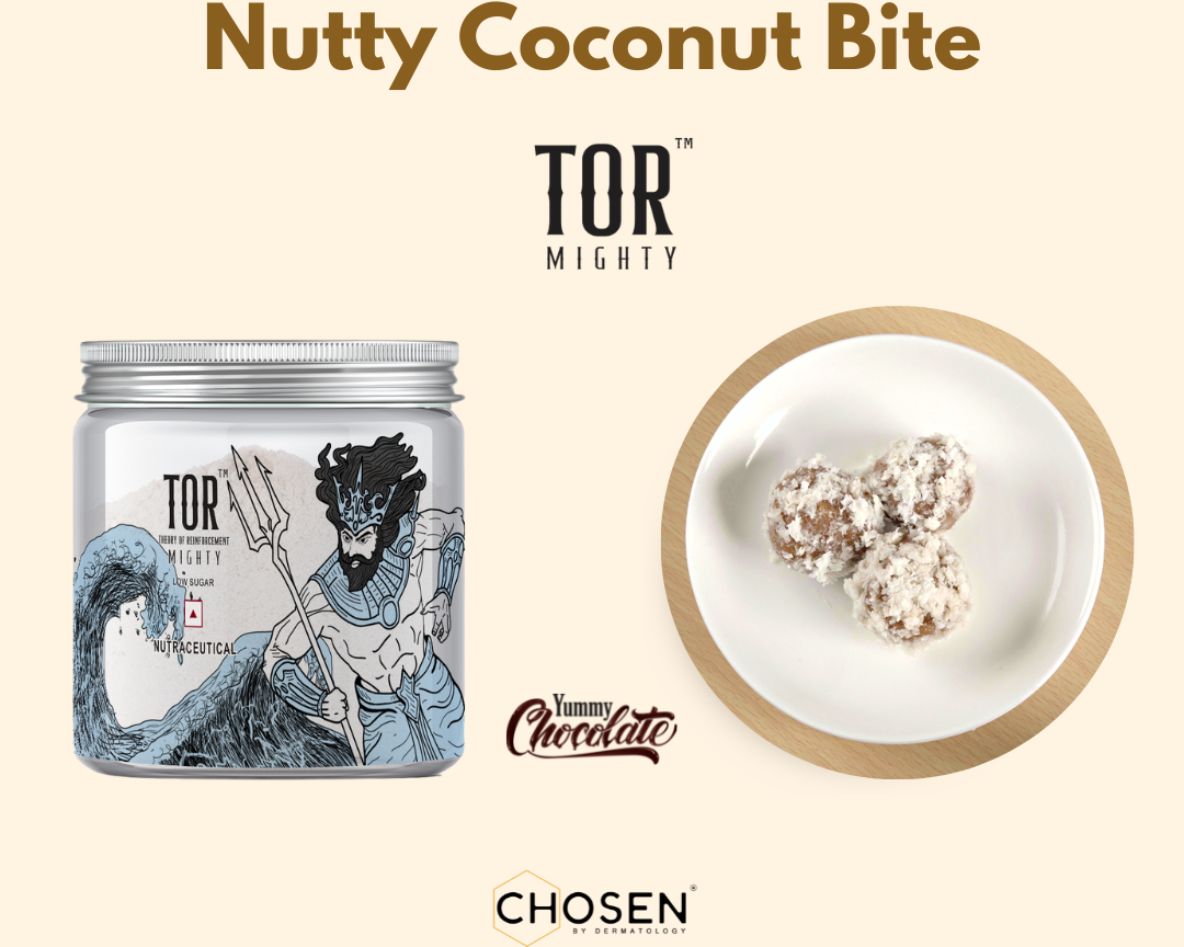 Nutty Coconut Energy Bites with TOR™ Mighty Chocolate Collagen Powder