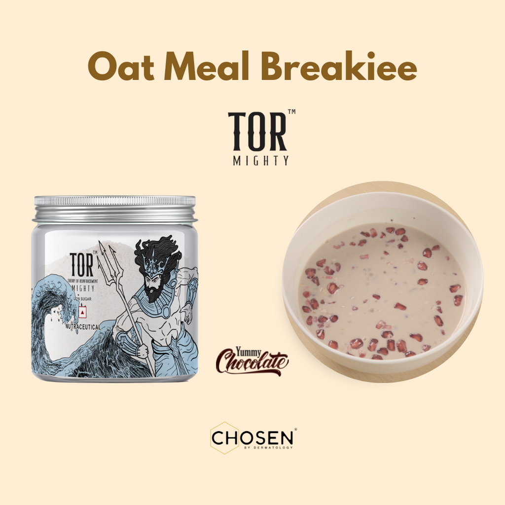 Oat Meal Breakiee with TOR™ Mighty Yummy Chocolate Collagen Supplement