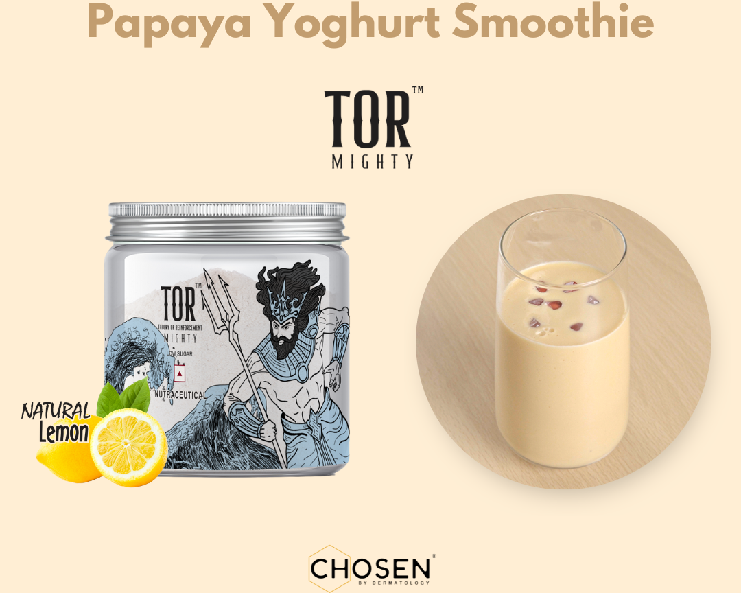 Papaya Yoghurt Smoothie with TOR™ Mighty Marine Collagen Powder