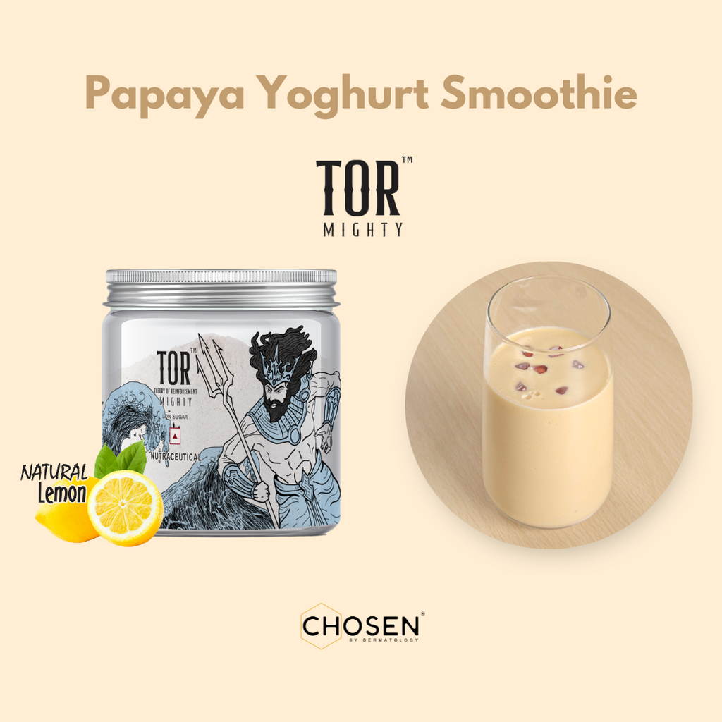 Papaya Yoghurt Smoothie with TOR™ Mighty Marine Collagen Powder