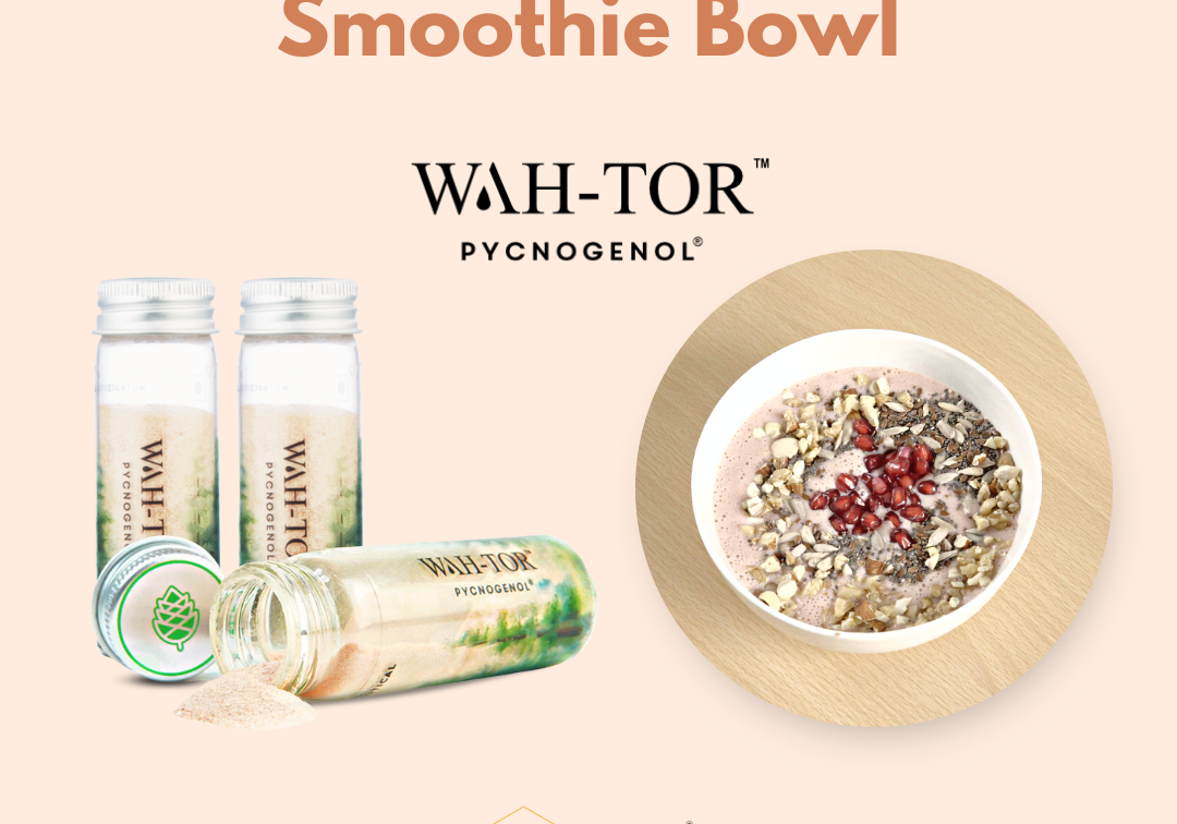 Berry Banana Smoothie Bowl with WAH-TOR™ Pycnogenol® collagen builder