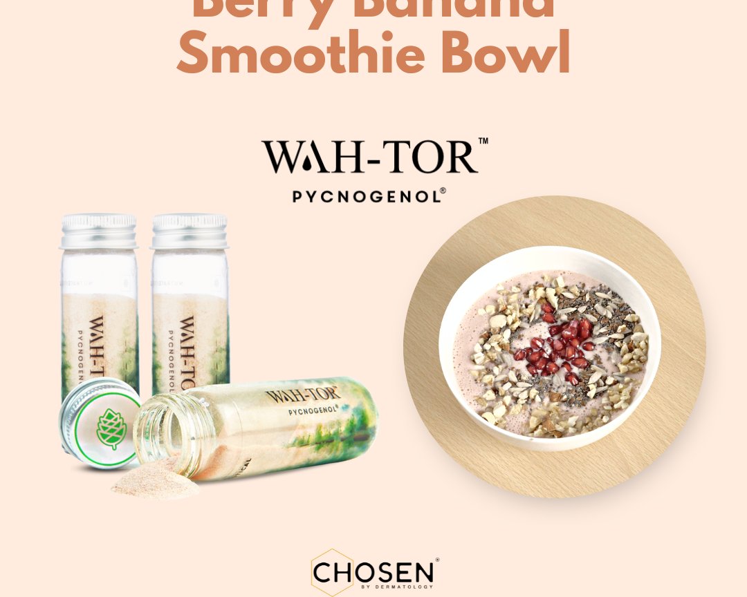 Berry Banana Smoothie Bowl with WAH-TOR™ Pycnogenol® collagen builder