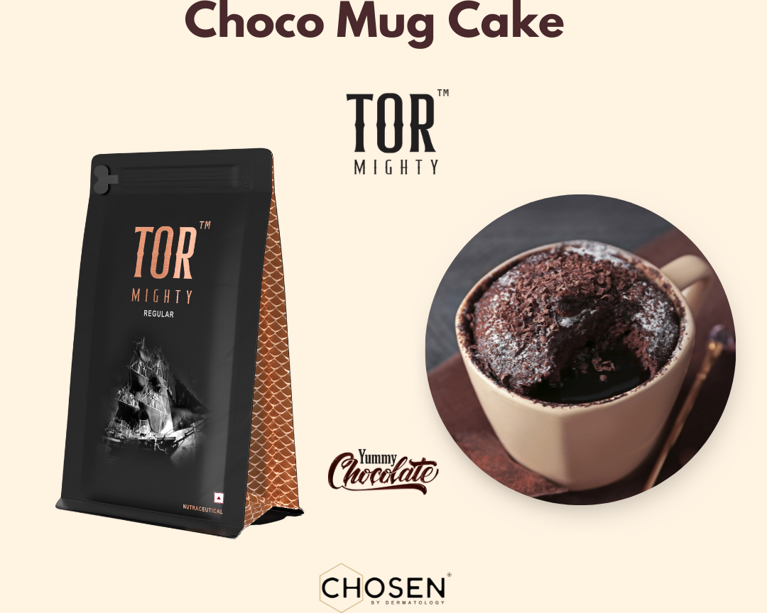  Choco Mug Cake with TOR™ Mighty Chocolate Collagen Supplement