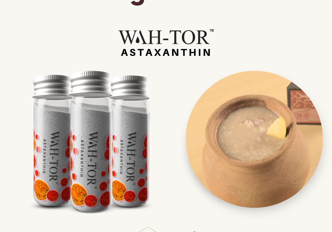 Ragi Koozh made with WAH-TOR™ Astaxanthin Collagen Builder