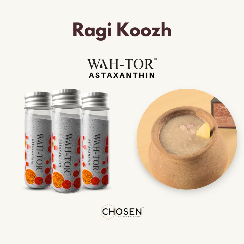 Ragi Koozh made with WAH-TOR™ Astaxanthin Collagen Builder