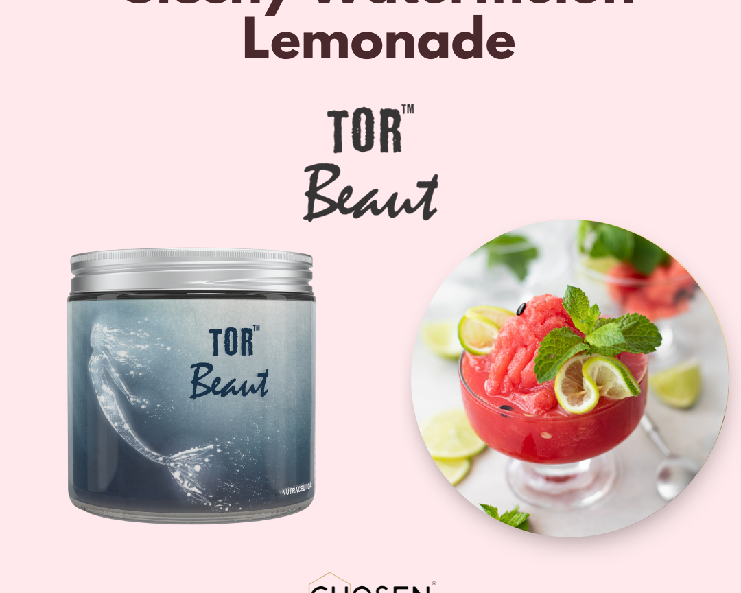 Slushy Watermelon Lemonade with TOR Beaut Collagen Supplement