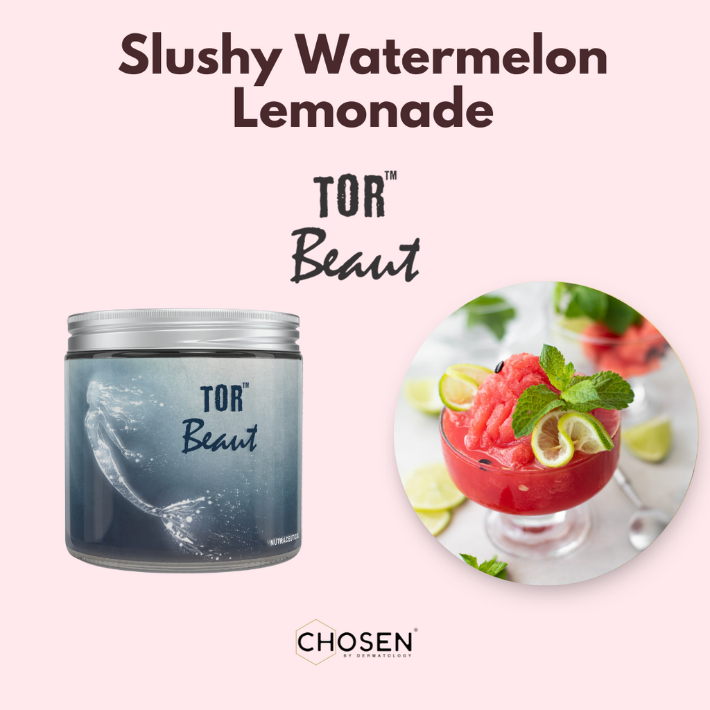 Slushy Watermelon Lemonade with TOR Beaut Collagen Supplement