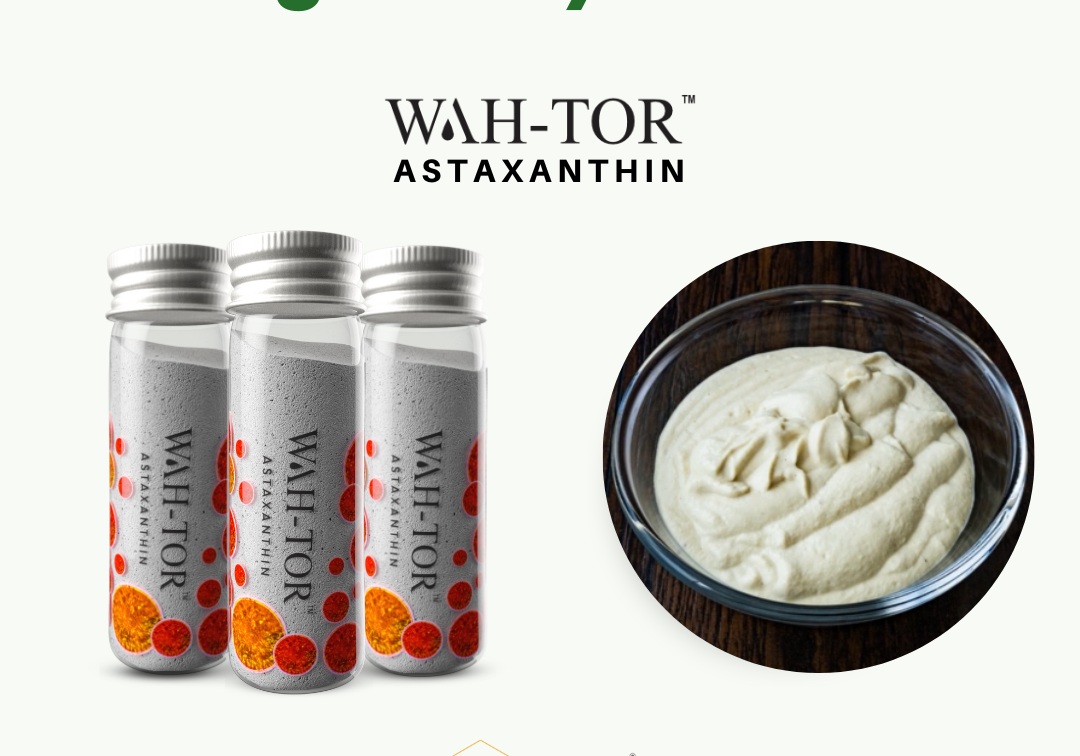 Vegan Mayonnaise with astaxanthin powder