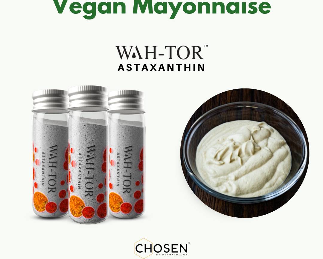 Vegan Mayonnaise with astaxanthin powder