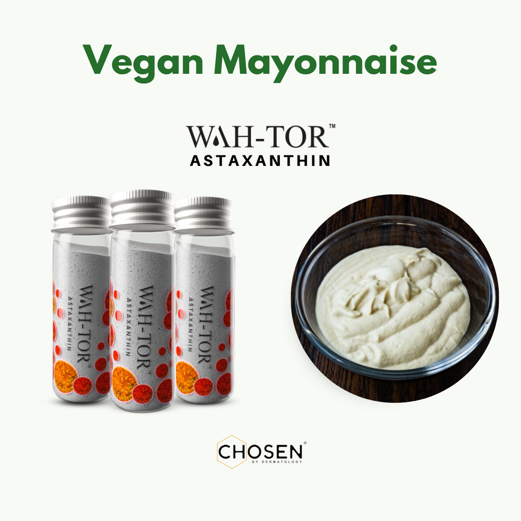 Vegan Mayonnaise with astaxanthin powder