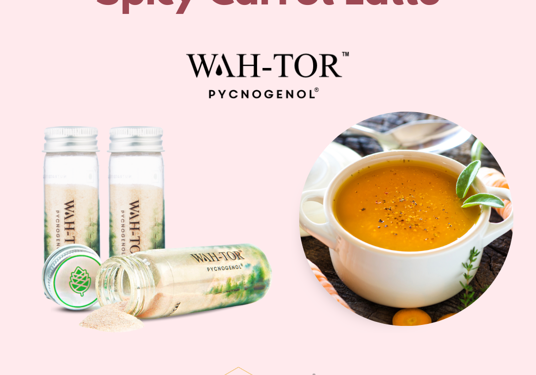 collagen builder with spicy carrot latte