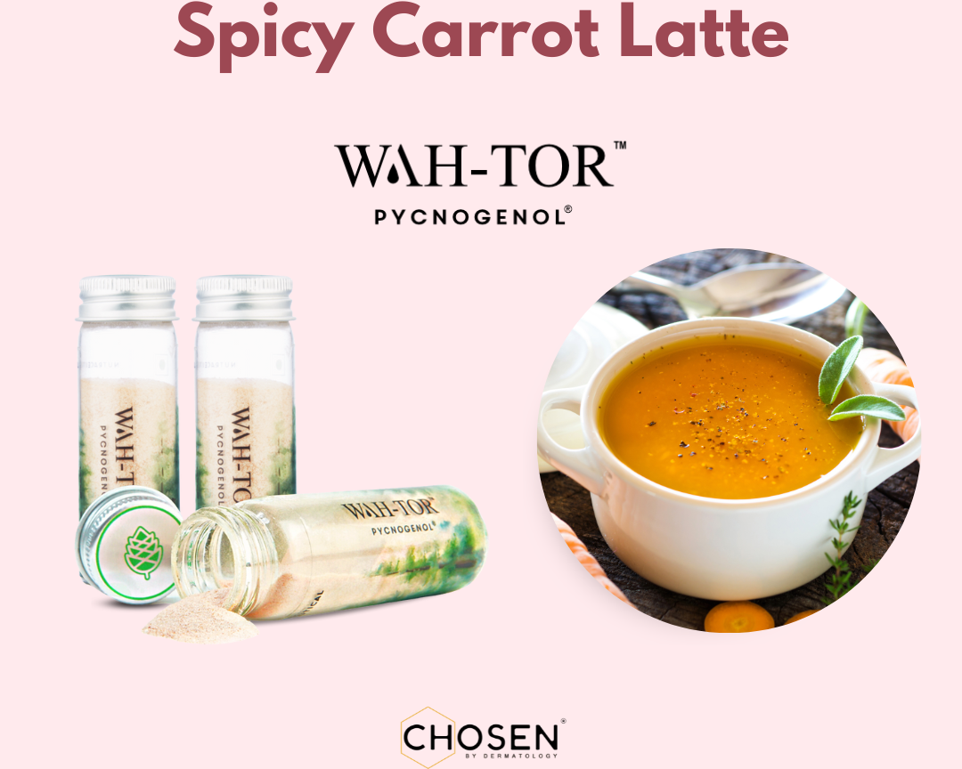 collagen builder with spicy carrot latte