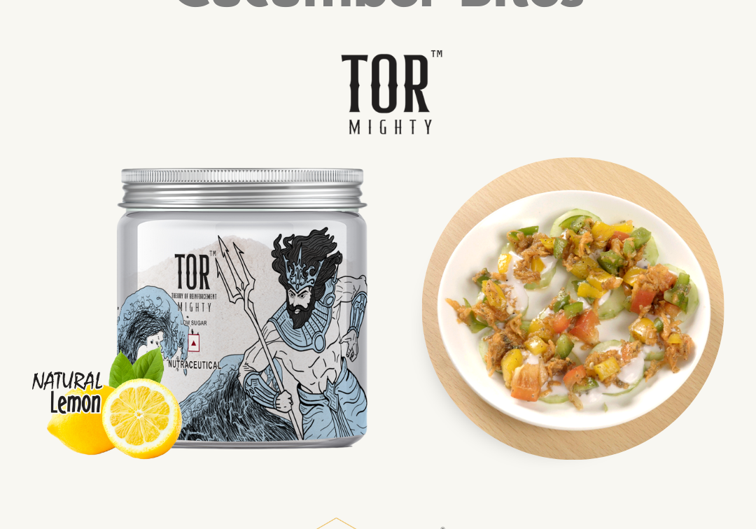 Cucumber Bites with TOR™ Mighty Lemon collagen supplement