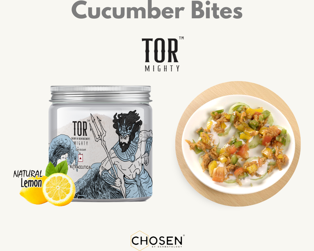Cucumber Bites with TOR™ Mighty Lemon collagen supplement