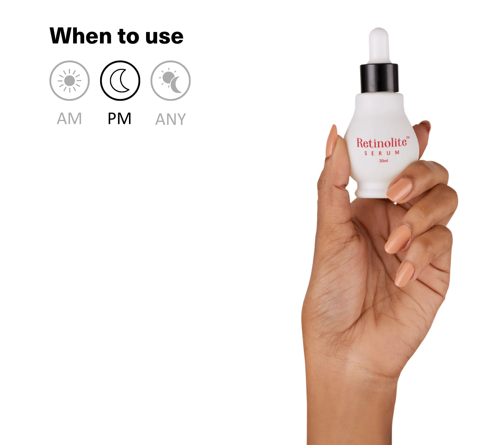 Best retinol face serum - hand image