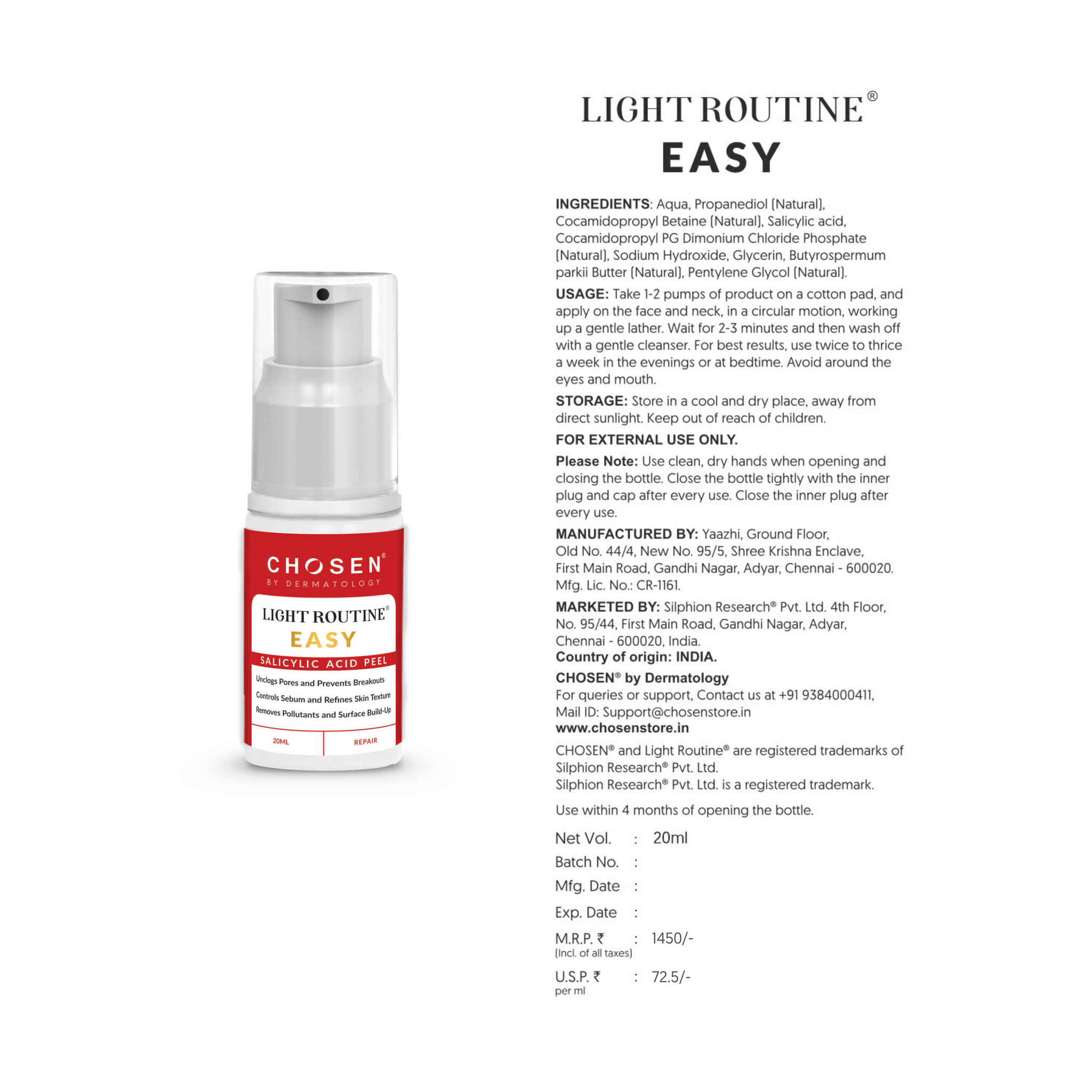 Light Routine® Easy Salicylic Acid Peel for Acne – CHOSEN Store