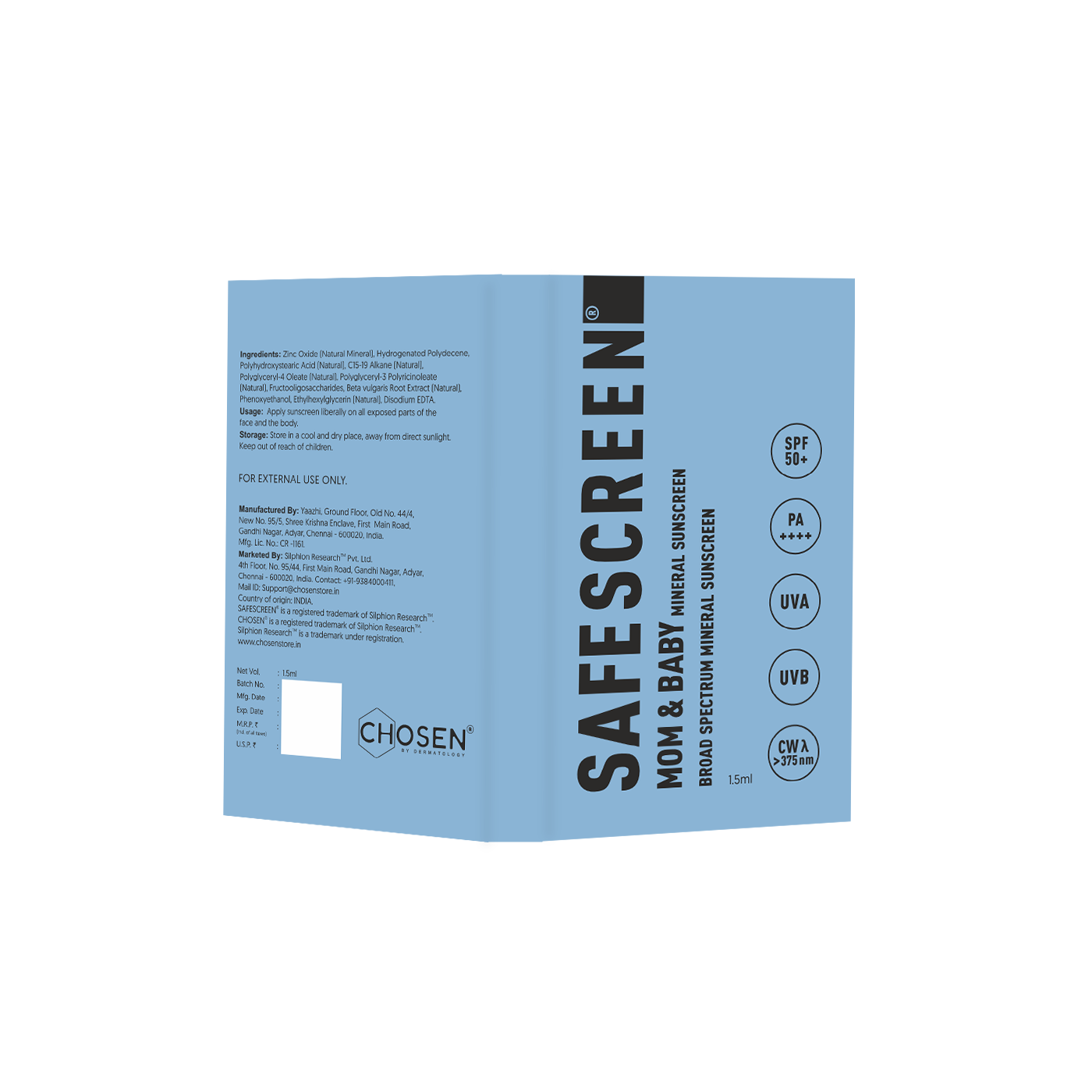 SAFESCREEN® Mom & Baby 1.5ml (Redeem for 150 Zola Points)